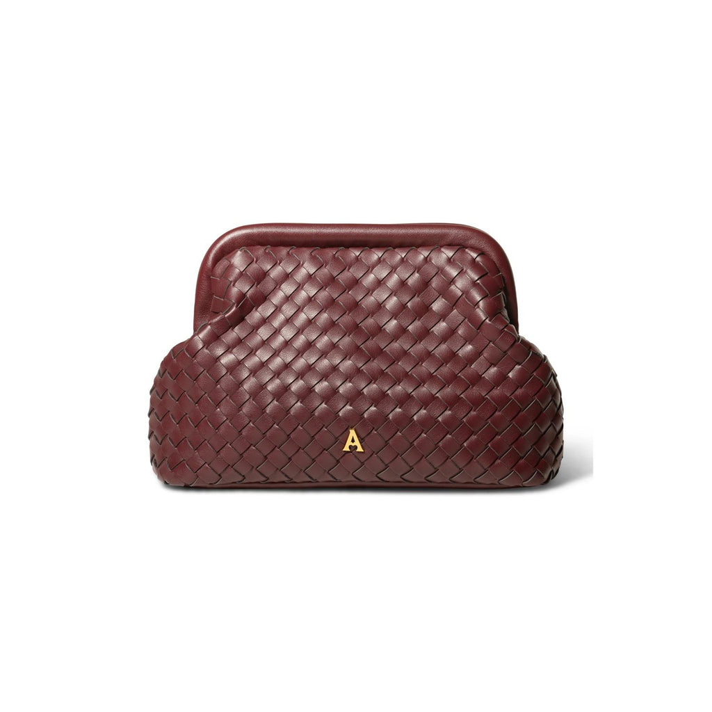 Woven Clutch Burgundy