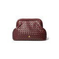 Woven Clutch Burgundy