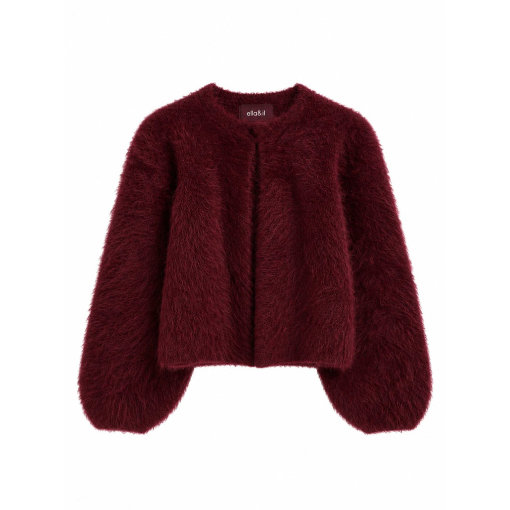 Amelia Chunky Cardigan Oxblood