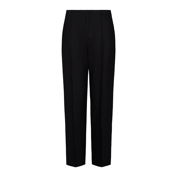 High Waist Tailored Carrot Trouser Black