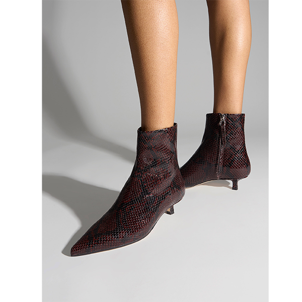 Sofie Ankle Boot Snake Print Port