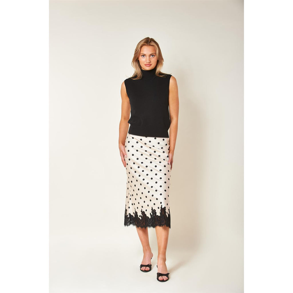 Lynne Skirt Black Polka Dot