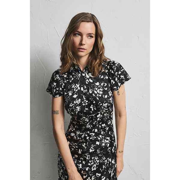 Addison Floral Dress Primrose Black