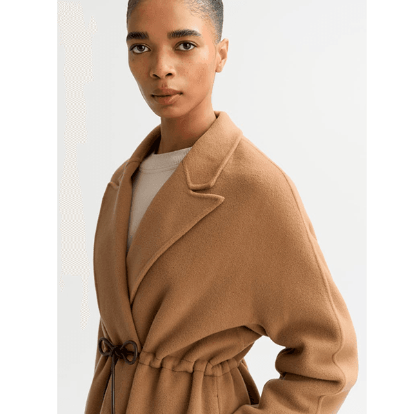Drawstring Coat Camel
