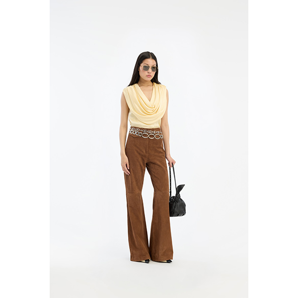 Suede Highwaisted Pants Bison