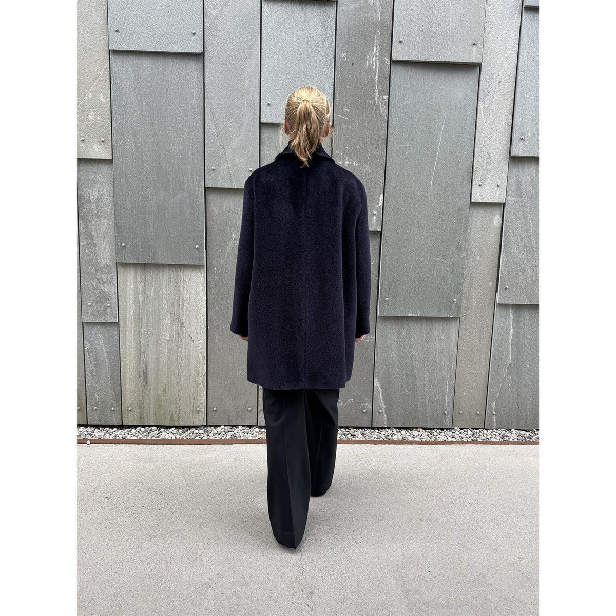 Paula Alpaca Coat Navy