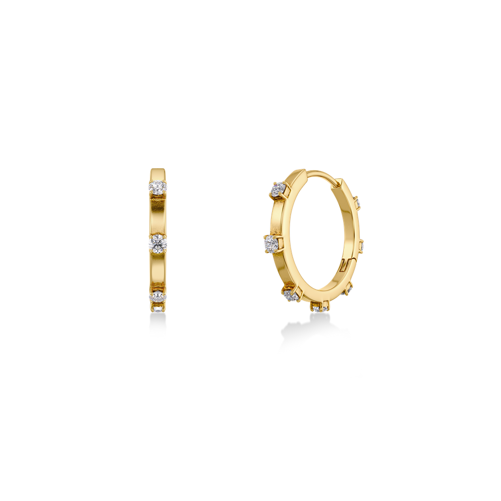 Celeste Hoops L Gold