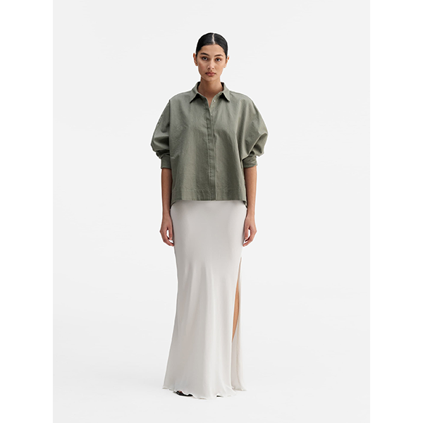 Gigi Oxford Shirt Light Military