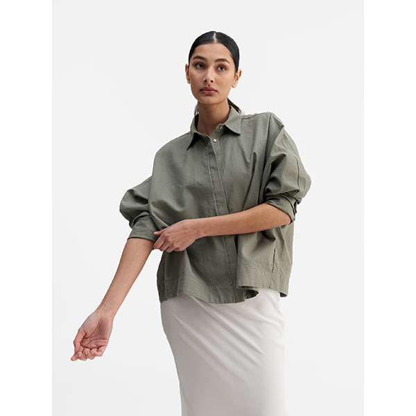 Gigi Oxford Shirt Light Military