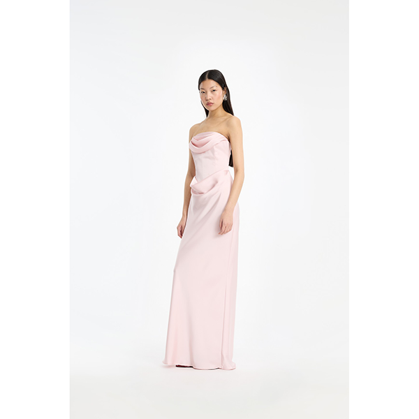 Corsage Long Dress Blushing Bride