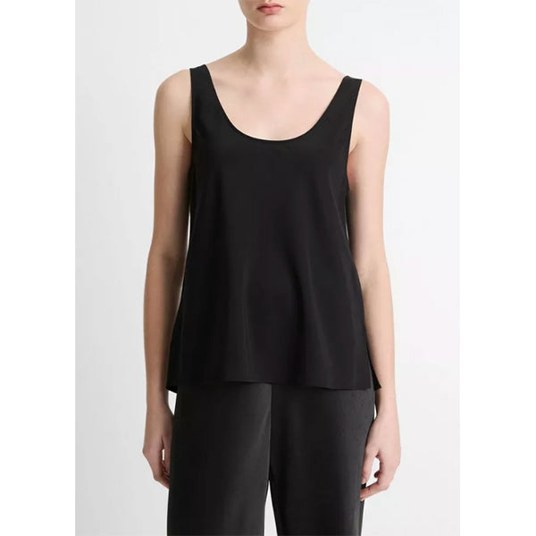 Classic Bias Tank Cami Black