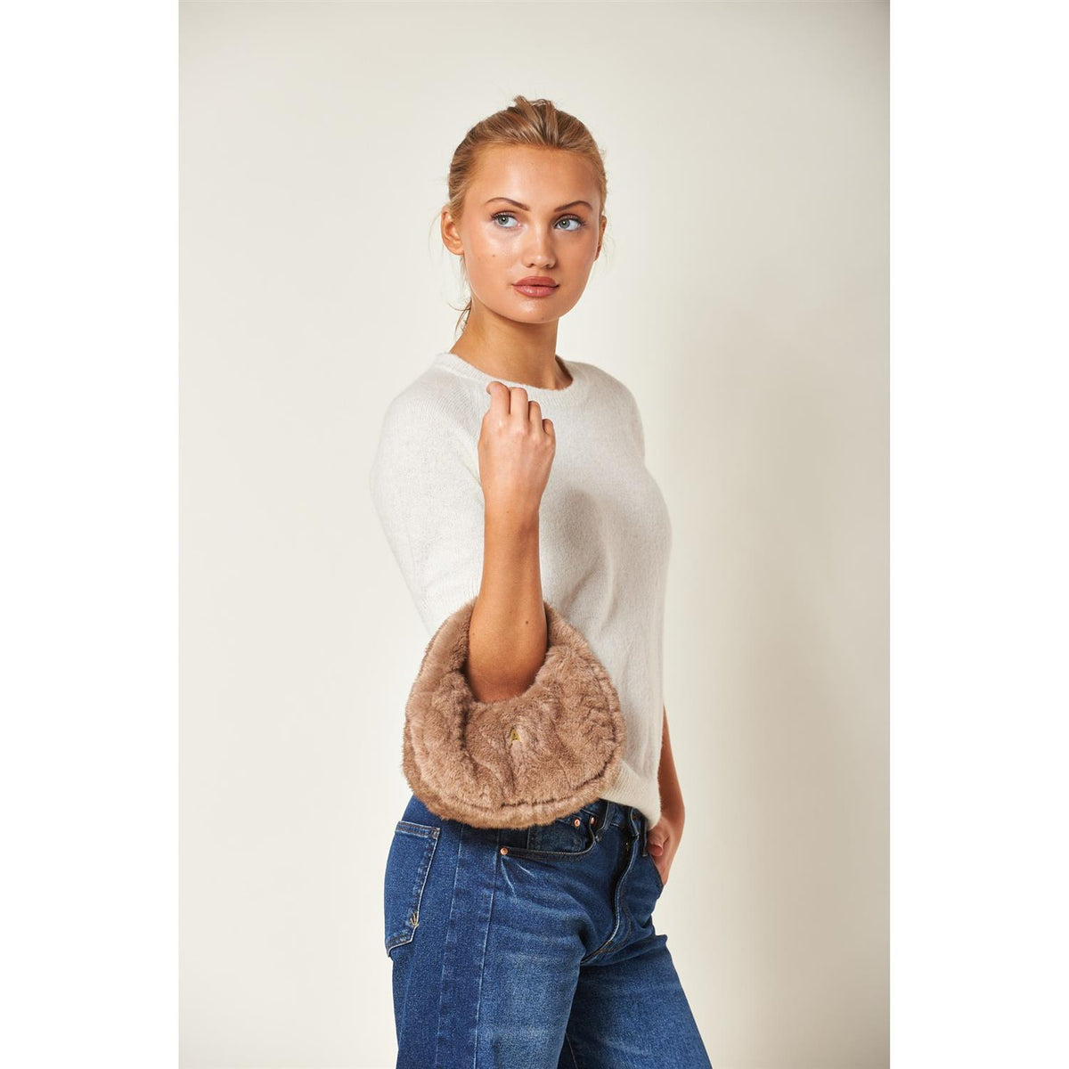 Noella Plush Bag Beige