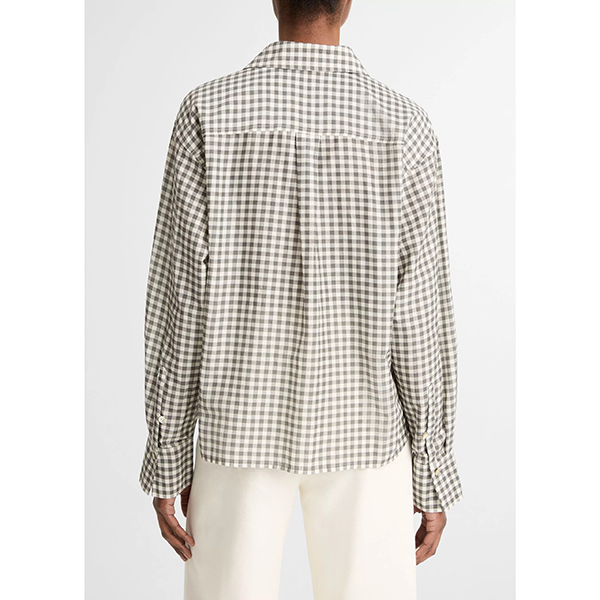 Cropped L/S Shirt Off White/Smoke