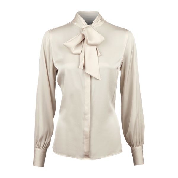 Selma Bowtie Blouse Champagne