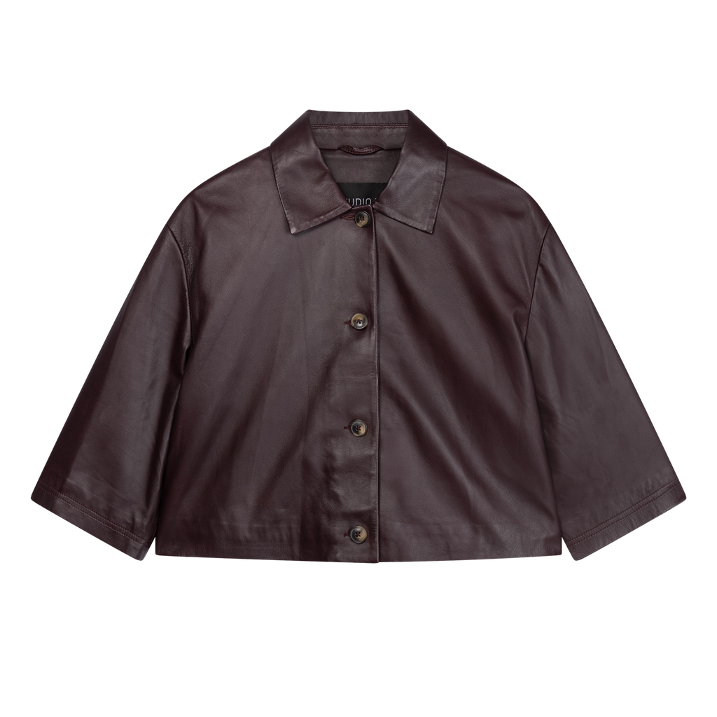 Hollis Leather Top Shiraz