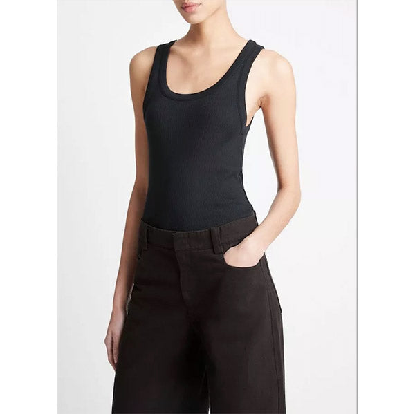 Modal Scoop Nk Tank Black