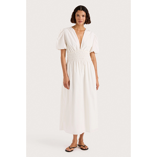 Grace Midi Dress White