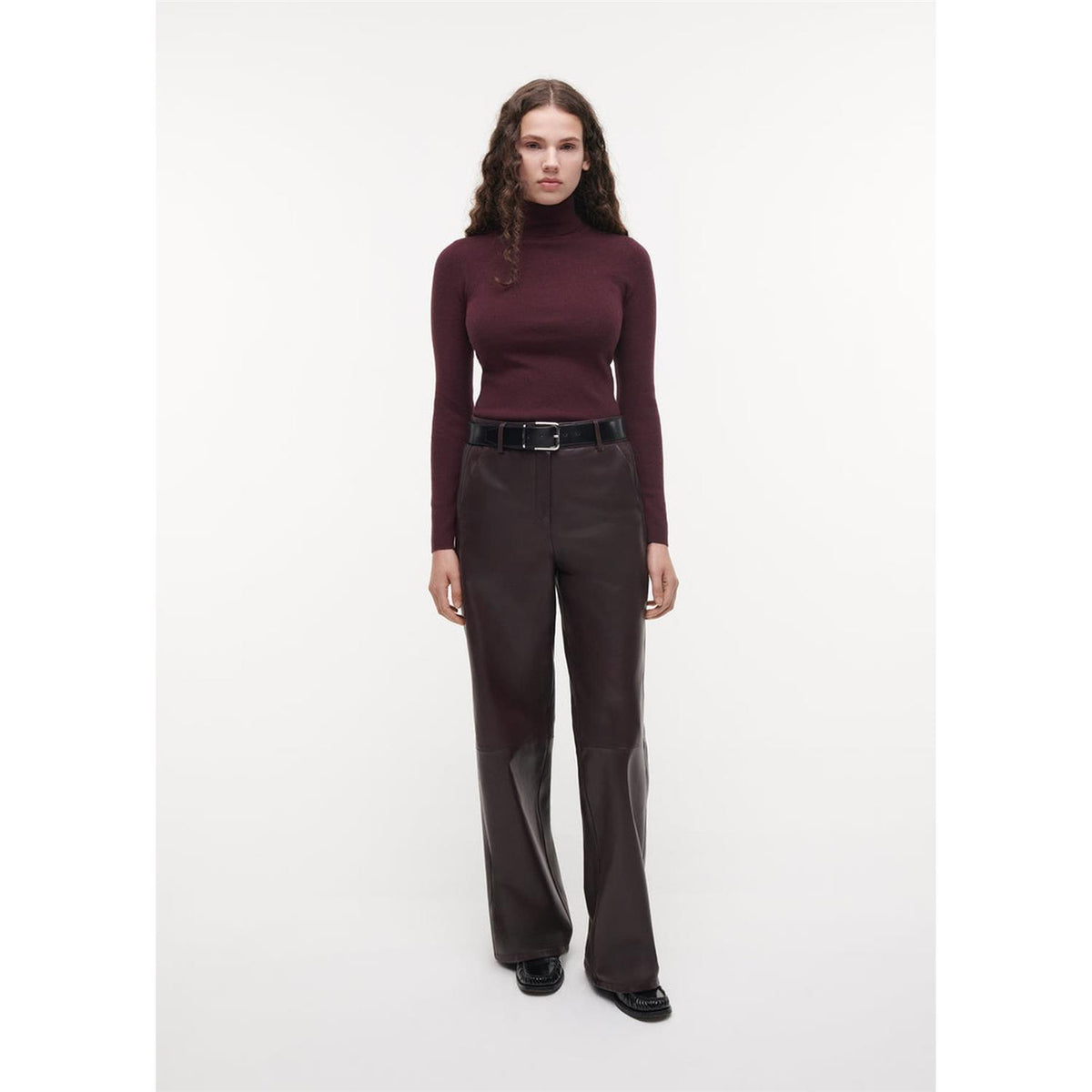 Davina Leather Pant Shiraz