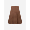Helena Suede Leather Skirt Cacao Brown