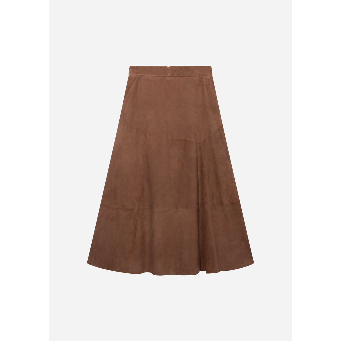 Helena Suede Leather Skirt Cacao Brown