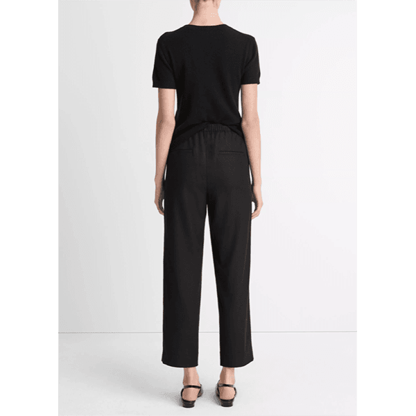 Mid Rise Wool Blend Easy Pull On Black