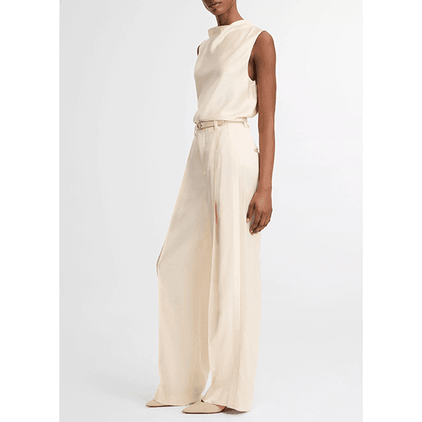 Cropped Cowl Nk Top Flax