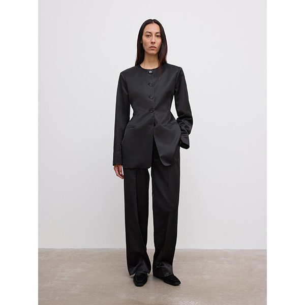 Shiny Slim Blazer Black