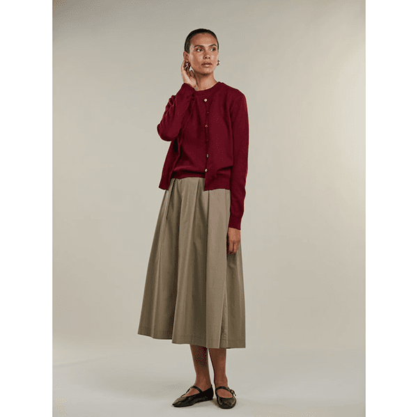 Janet Short Sleeve dark red