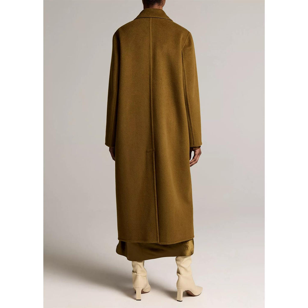 Single Breasted Classic Coat Moss Ochre