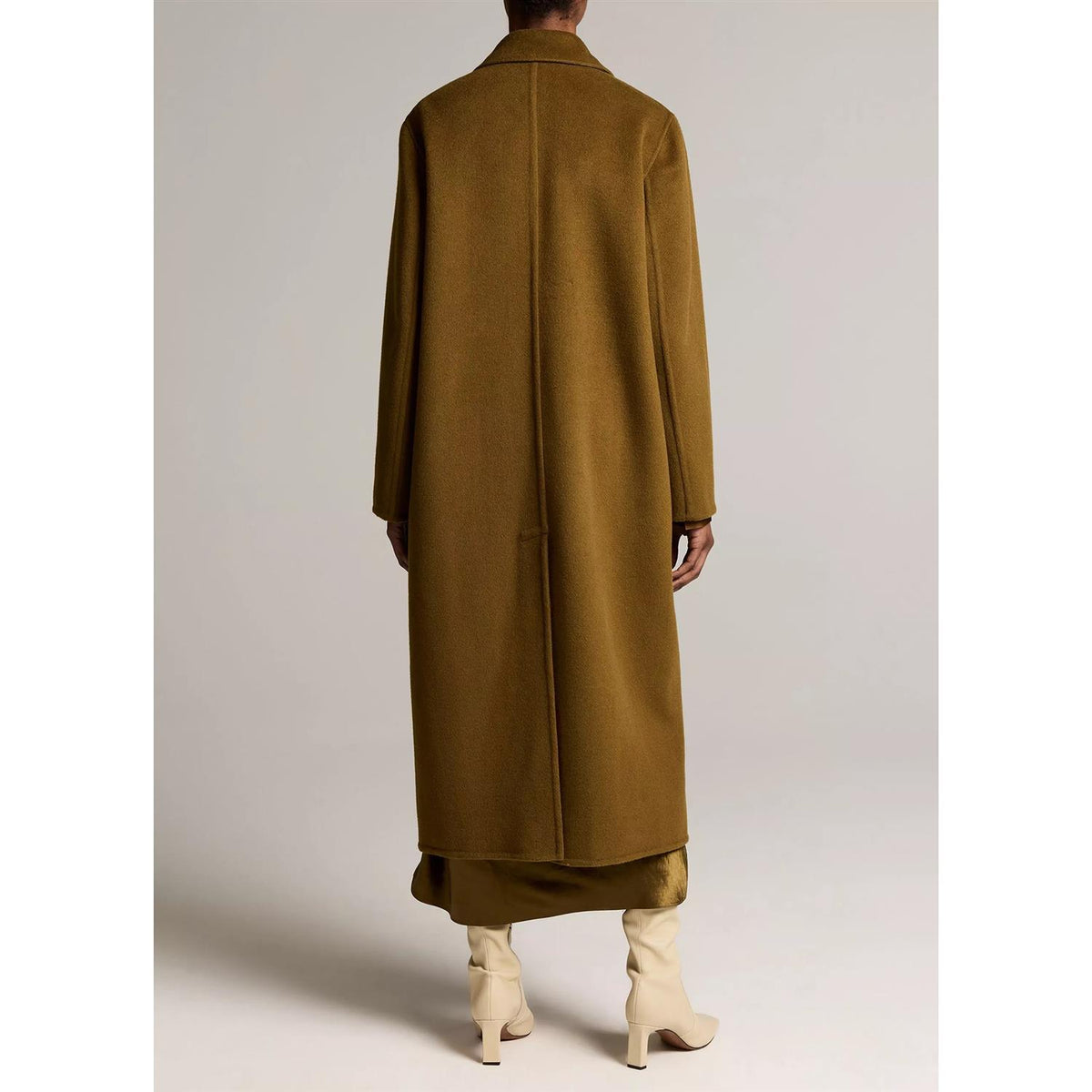Single Breasted Classic Coat Moss Ochre