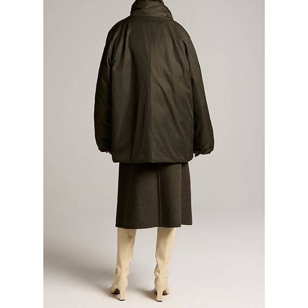 Fur Lined Puffer Dark Moss