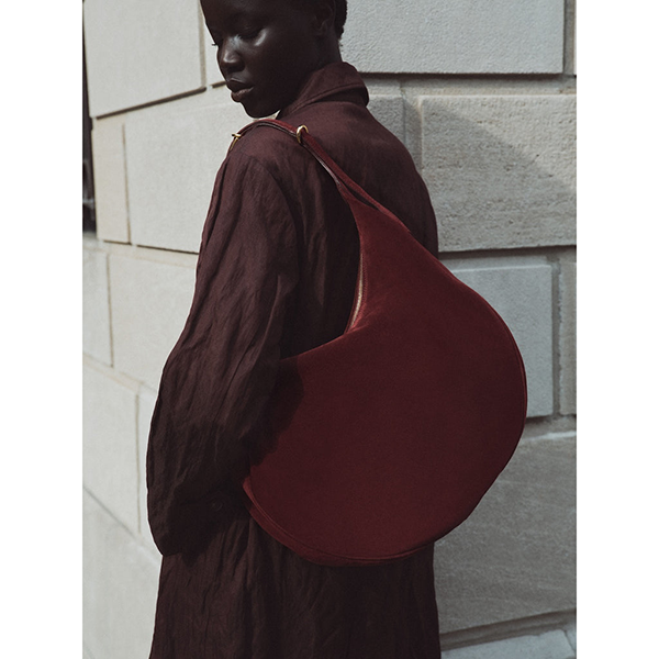 Moon Hobo Suede Maroon