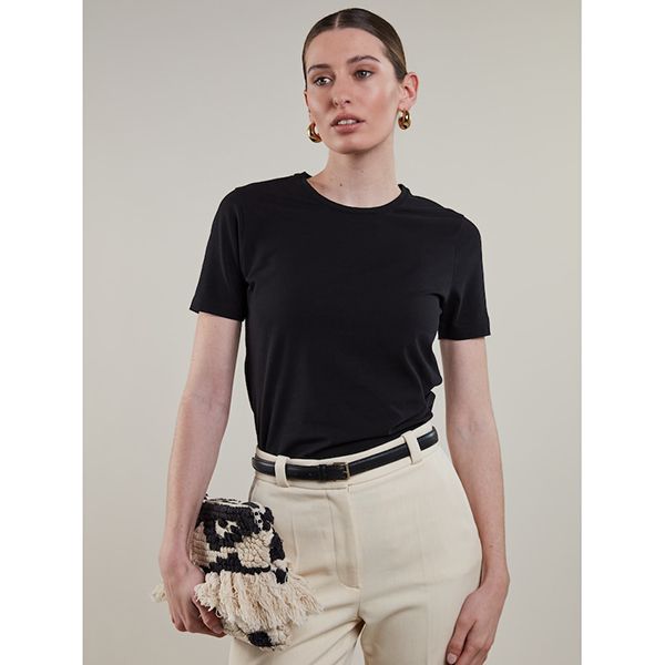 Samina T-Shirt Crew Neck Black