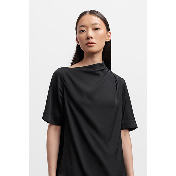 Lima Silk Tee Black