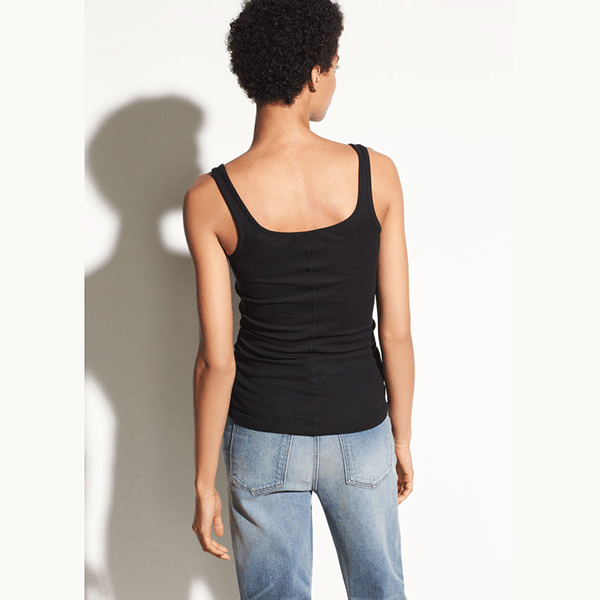 Scoop Neck Tank Black