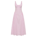 Marcella Midi Dress Fiori Stripe Palazzo