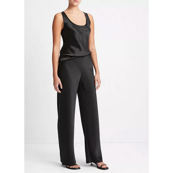 Colette Fluid Satin Bias Pant Black