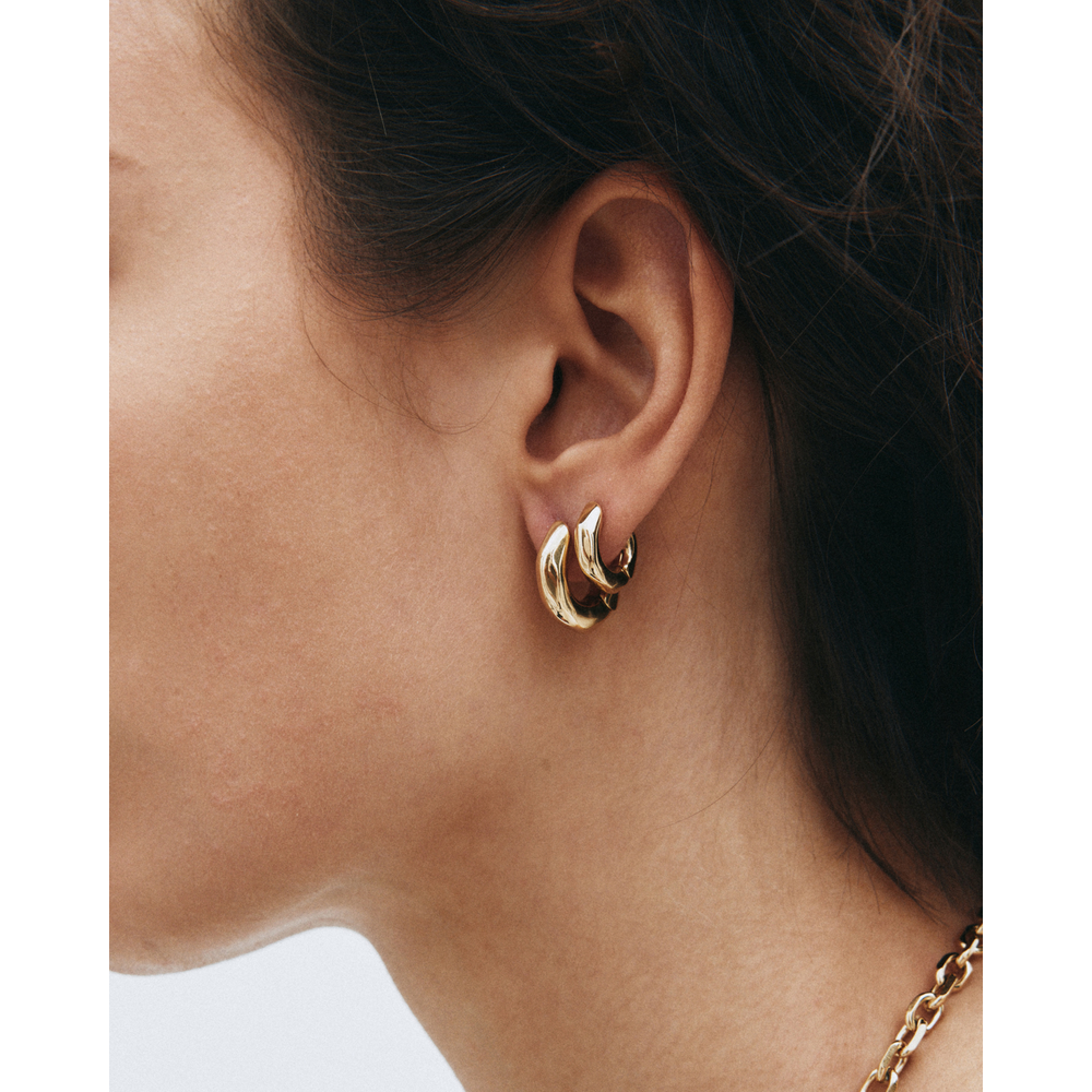 Crystalite Hoops L Gold