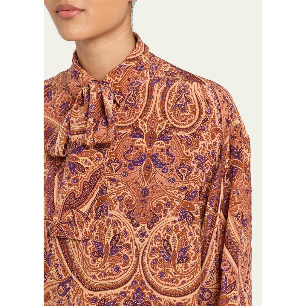 Lise LS SIlk Blouse Rosette