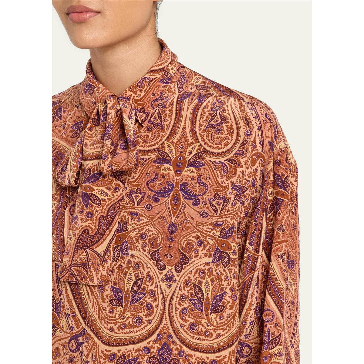 Lise LS SIlk Blouse Rosette