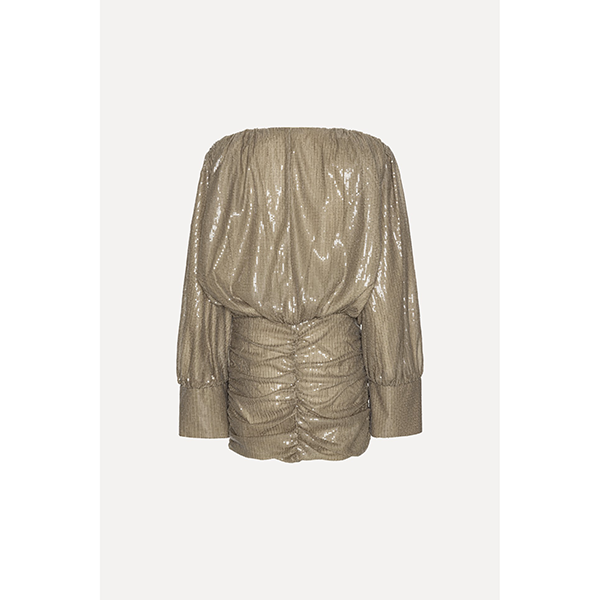 Sequins LS Mini Dress Fossil