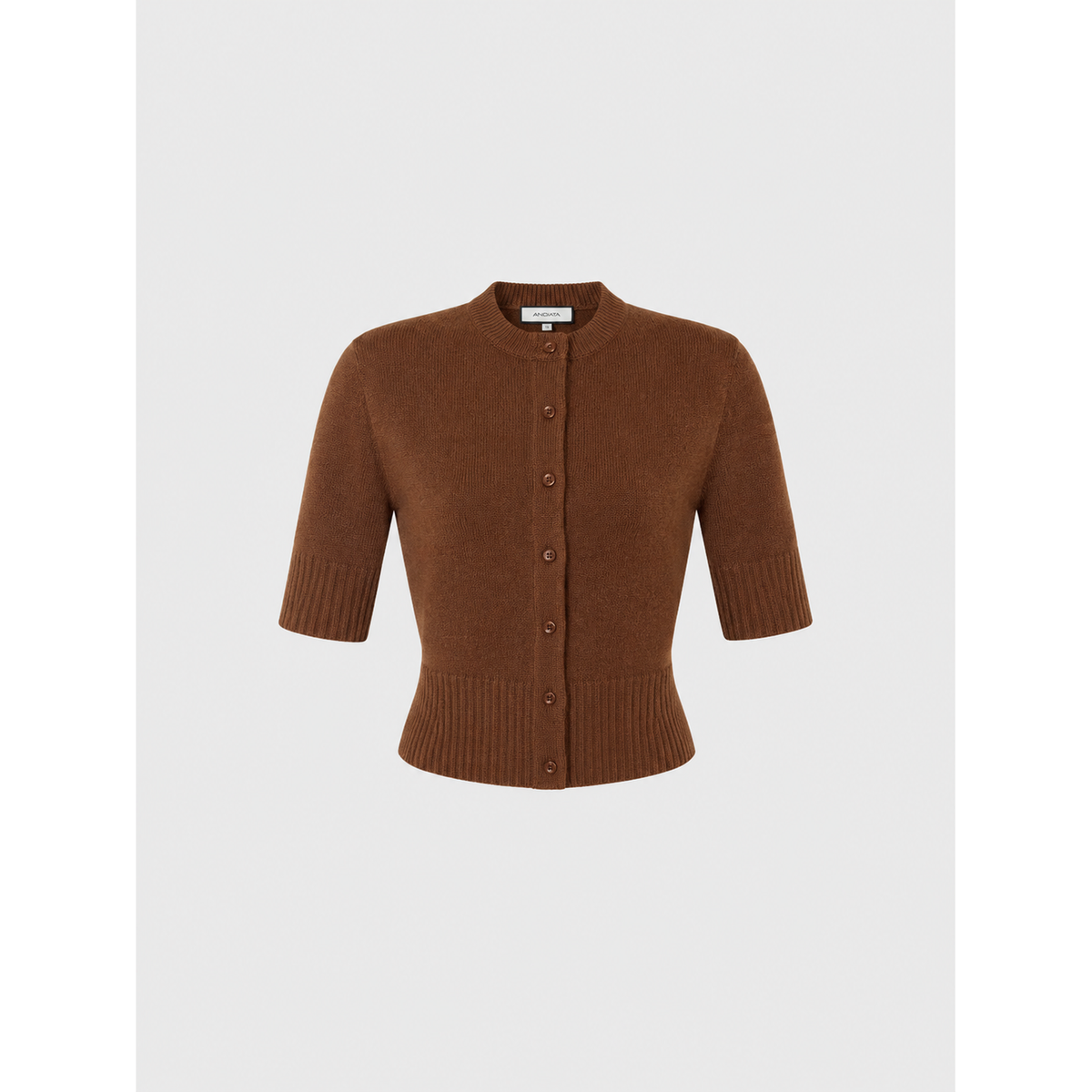 Este Cashmere Cardigan Cognac