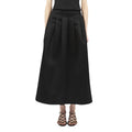 Delara Satin Midi Skirt Noir