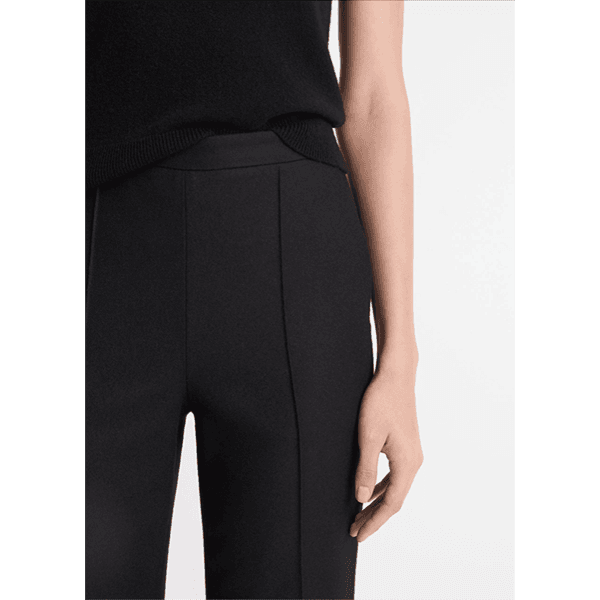 Mid Rise Wool Blend Easy Pull On Black