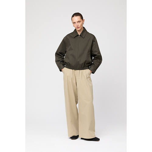 Blouson Zip Up Jacket Khaki