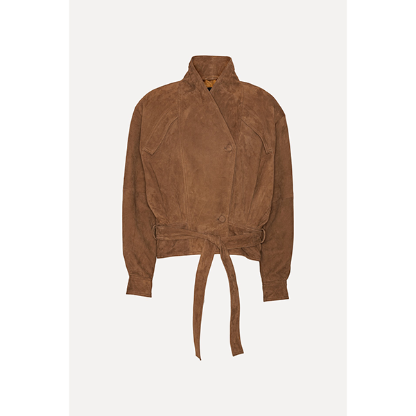 Suede Bomber Jacket Bison