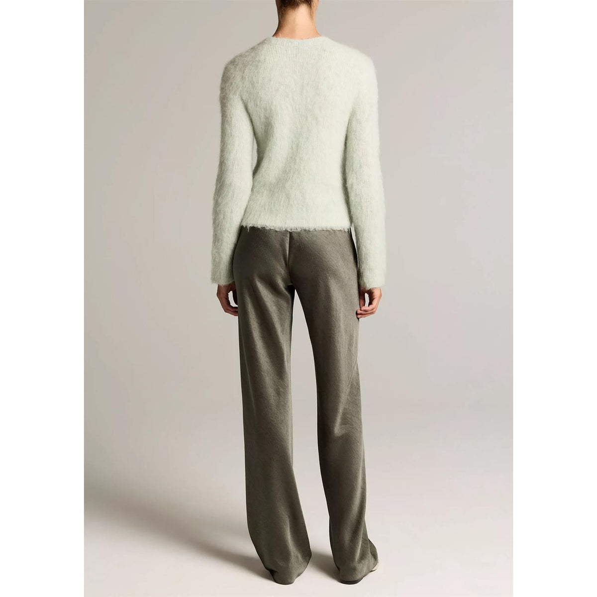 Colette Fluid Satin Bias Pant Dusty Olive