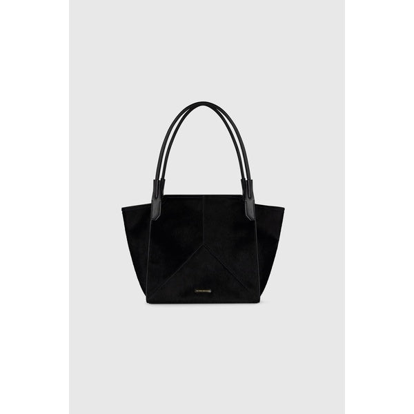 Victoria Tote Hair Calf Leather Black