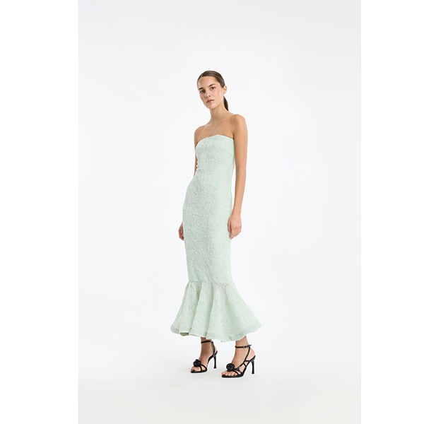 Flower Mesh Flounce Dress Ice Flow