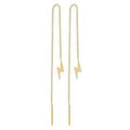 Lightning Chain Earrings Gold